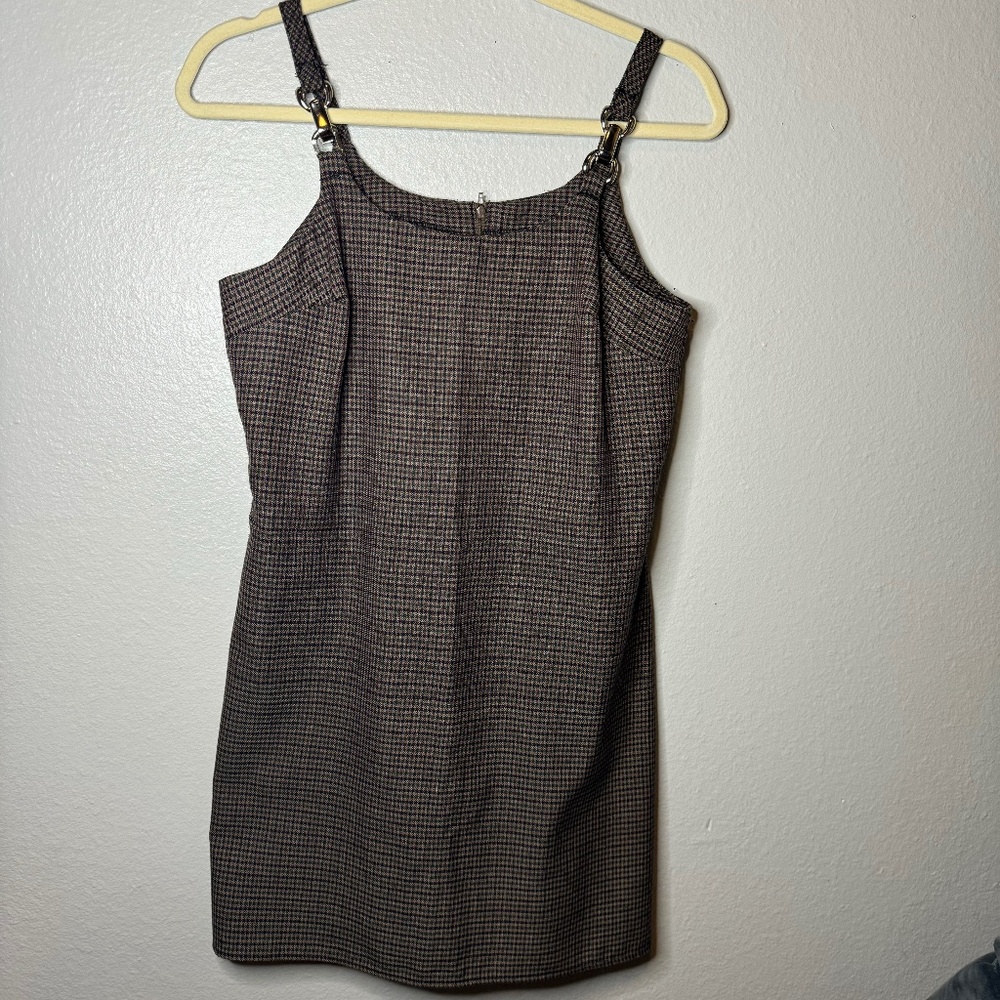 Byer Too! California Vintage Plaid Academia Style Midi Pencil Dress